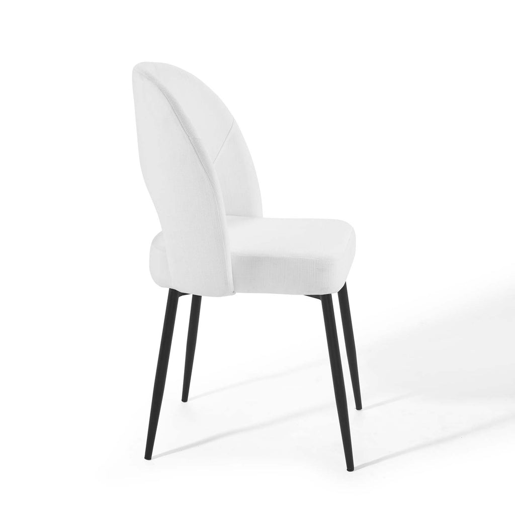 Black White Upholstered Fabric Dining Side Chair J94672