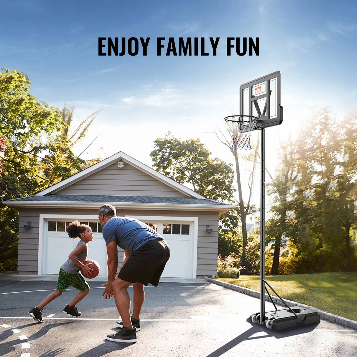 Basketball Hoop Adjustable Height Backboard System L79421