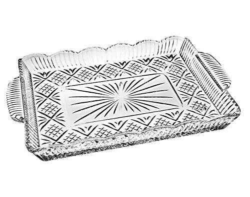 Crystal Rectangular Serving Tray, Clear, 16x1.75x11 B41849