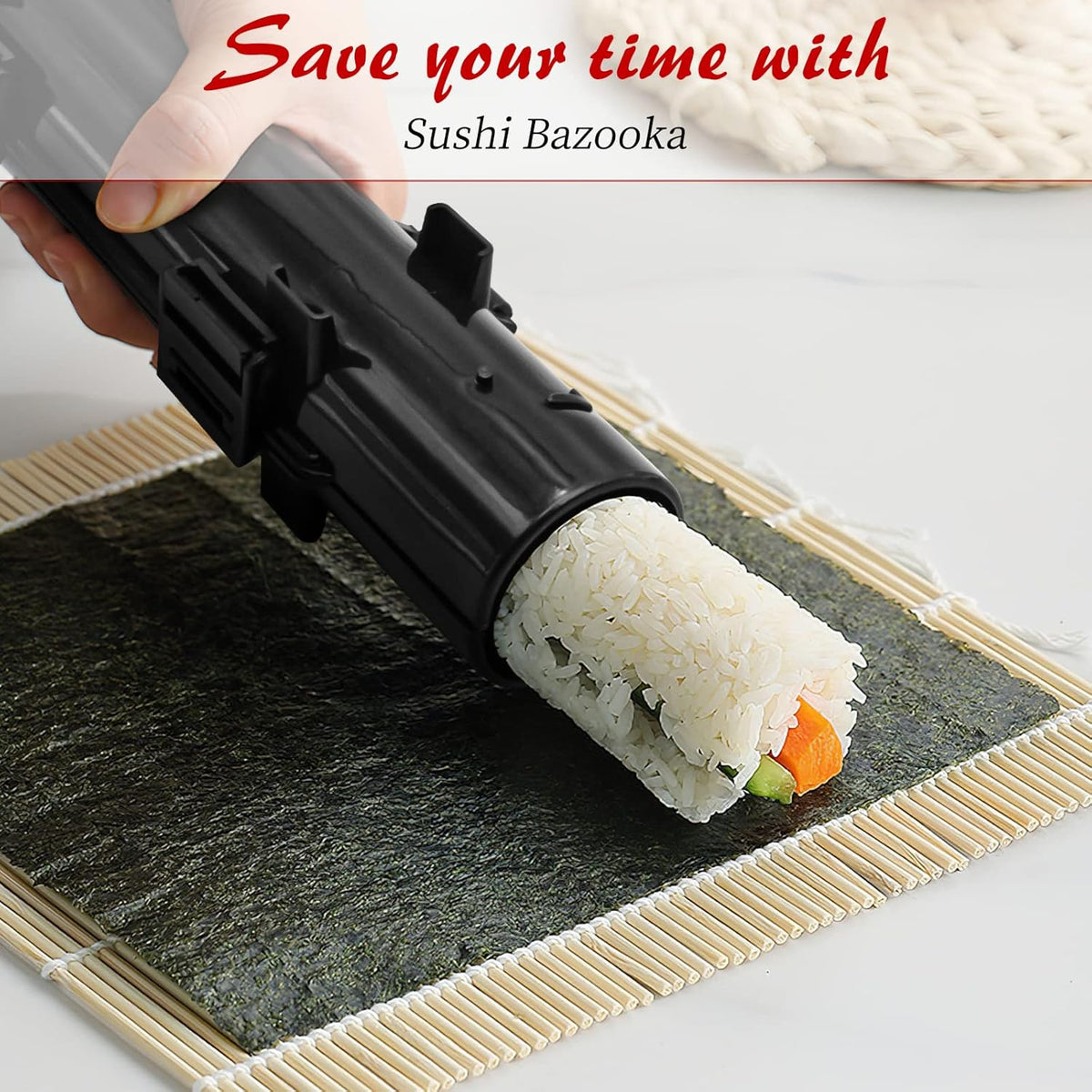 Sushi Making Kit with Bamboo Mats and Sushi Rice Roll Mold Shapes X92128