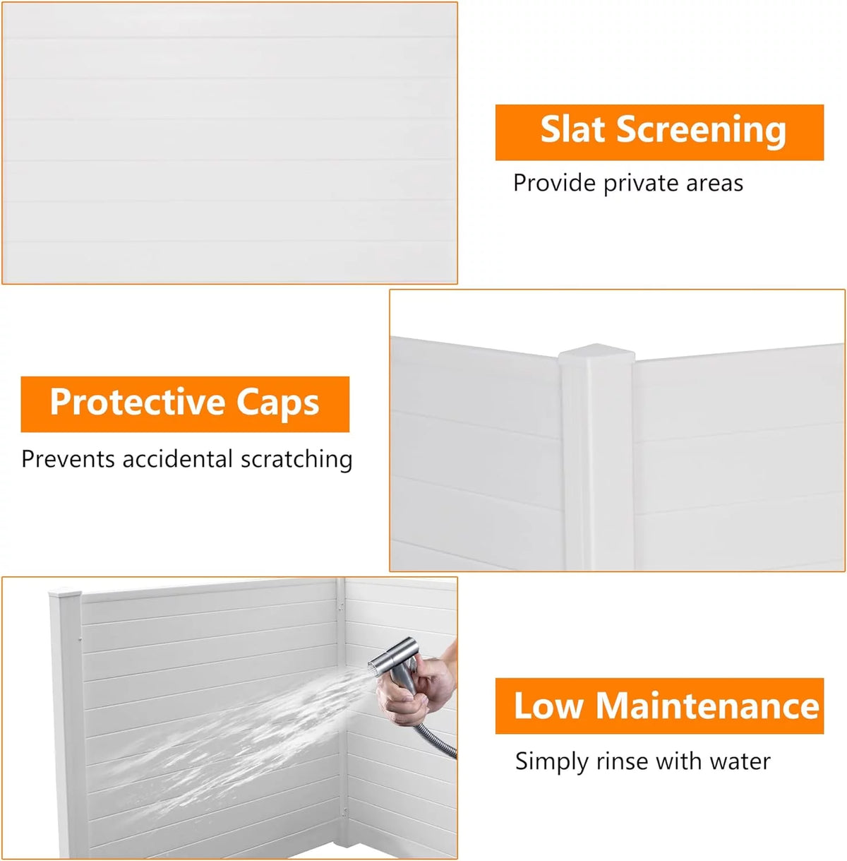 Vinyl Privacy Screen 48" W X 48" H 2 Panels N5294