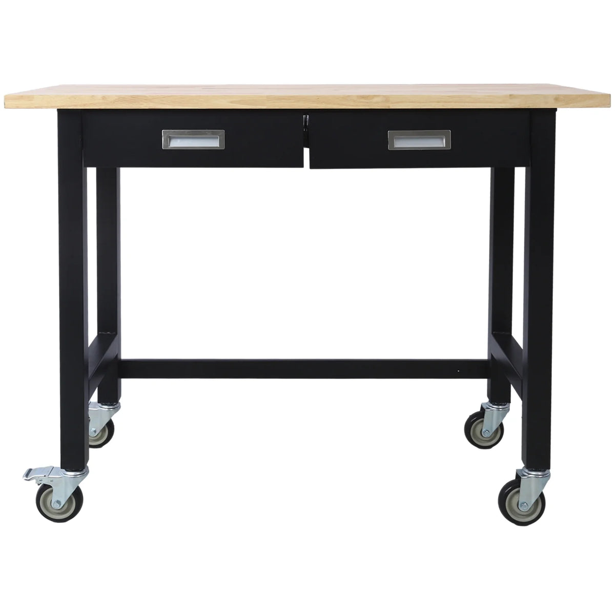 48in Adjustable Bamboo Wood Workbench with Drawer Storage A753279