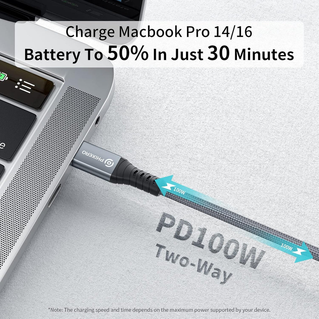 Thunderbolt 4 Full-Featured Cable, 2 Meter (6.6 ft), 40Gbps, 100W, 8K@60Hz, Pack of 2 K785606