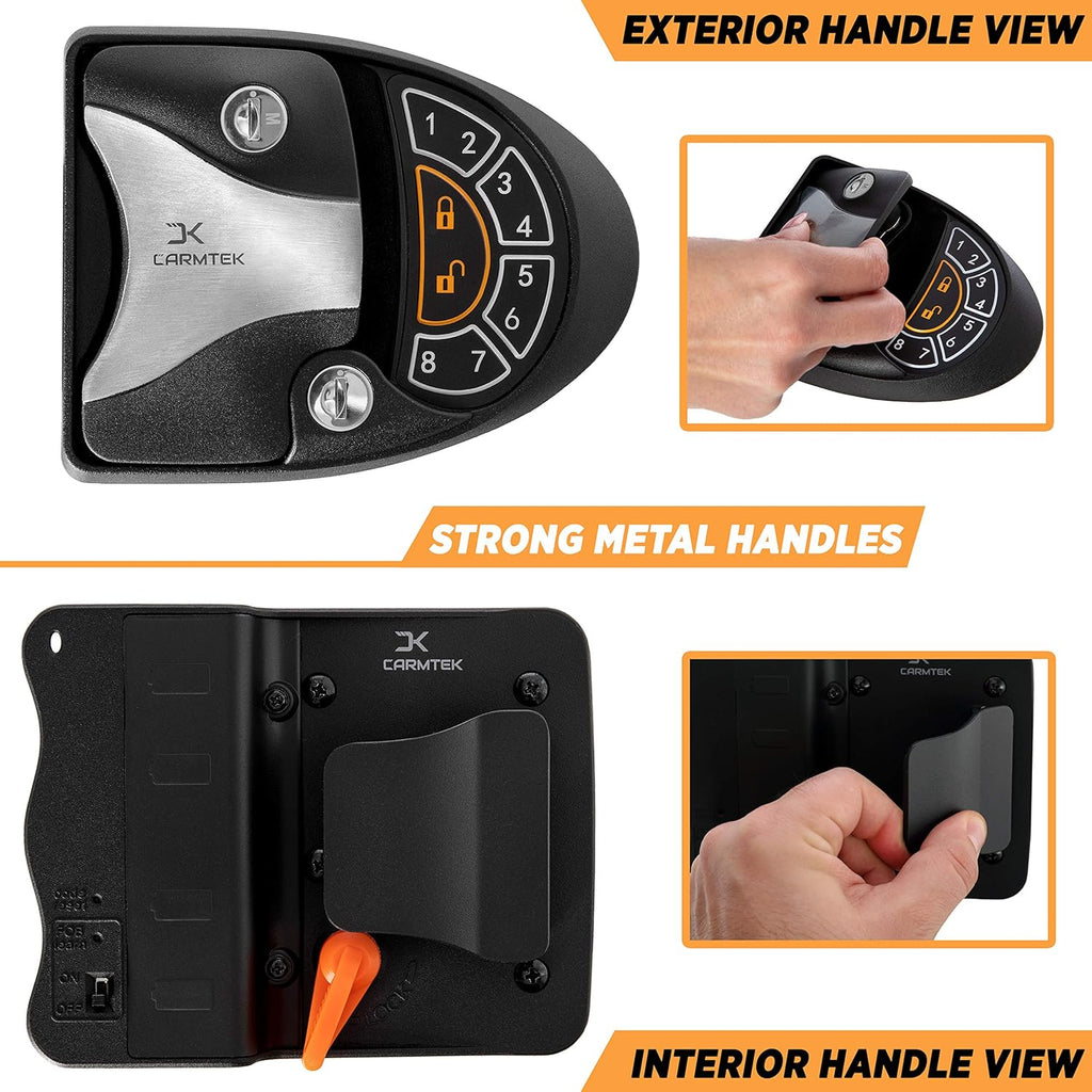RV Keyless Entry Door Lock Latch Handle with Backlit Keypad H193