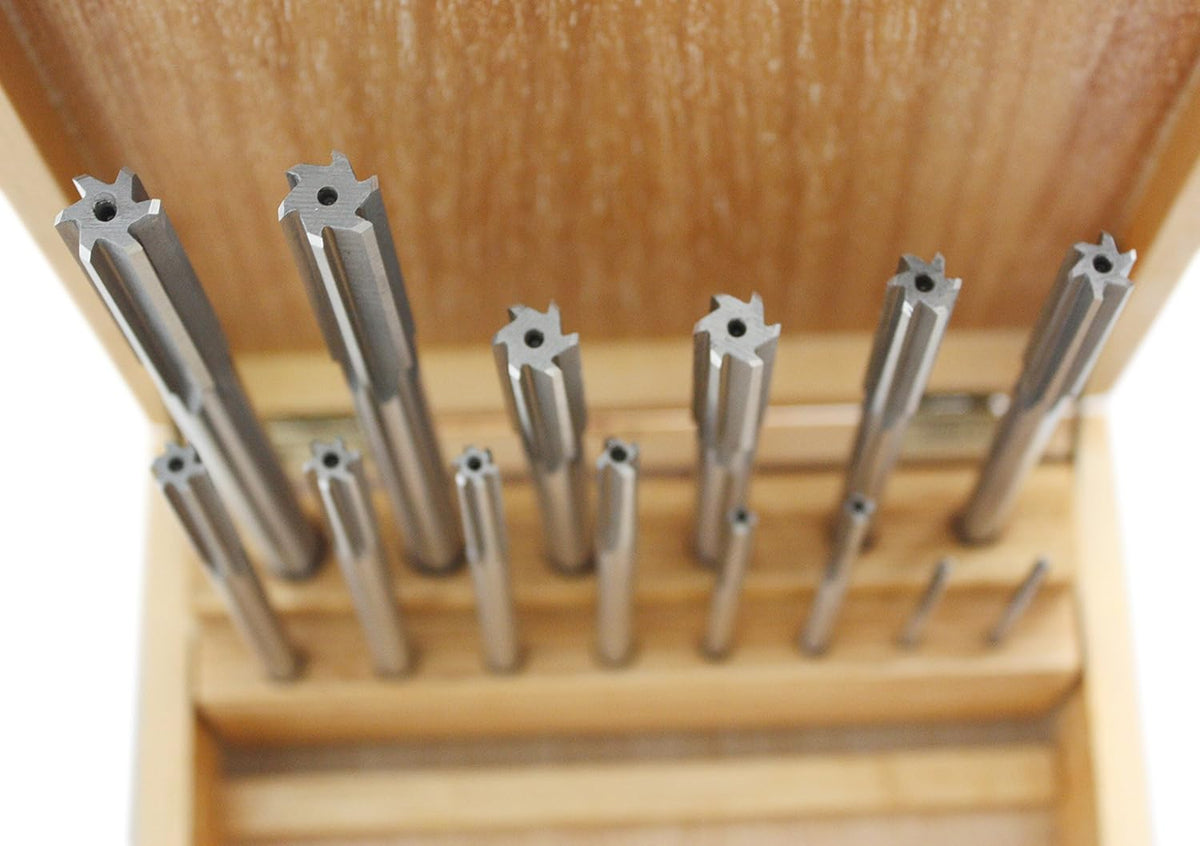 14 Pc H.S.S. Chucking Reamer Set in Fitted Case P588742