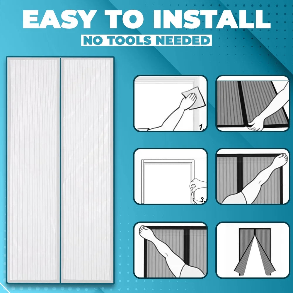 4pk White Auto Mesh Screen Net with Magnet D692