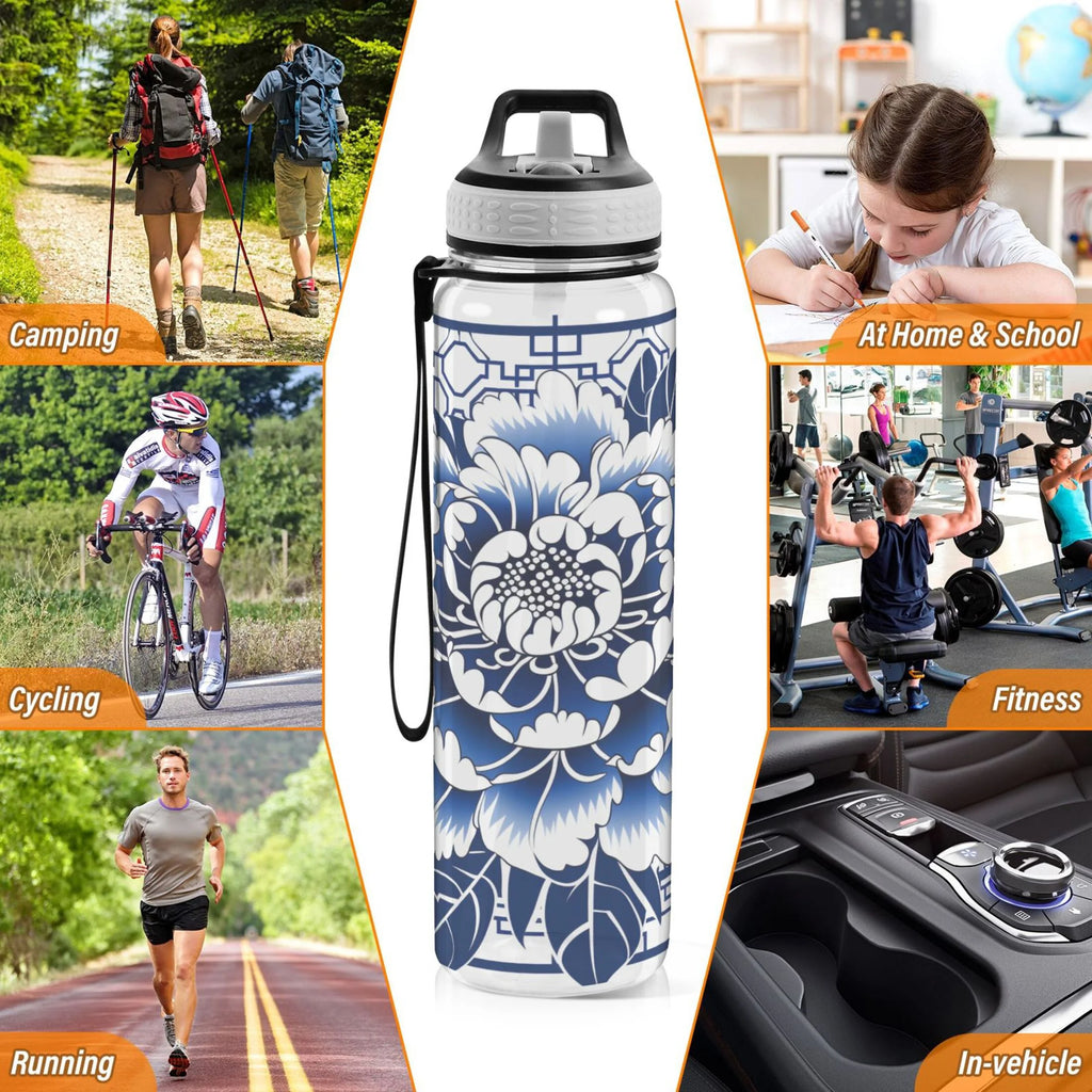 32oz Tritan Clear Water Bottle with Straw K9301