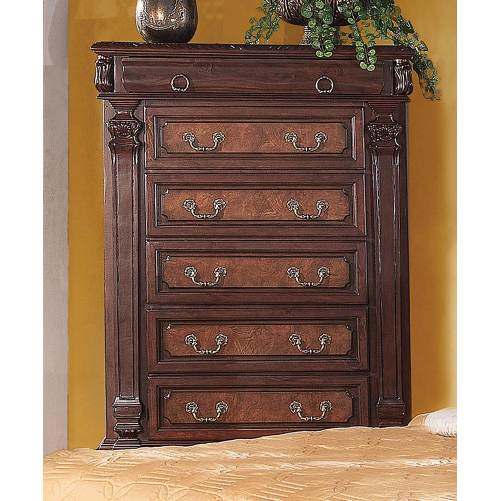 5-Drawer Tall Chest Cappuccino T334