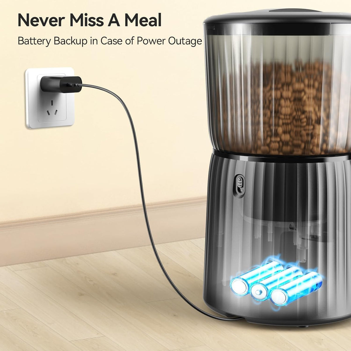 4L Automatic Cat Feeder with Dual Power Supply L74393
