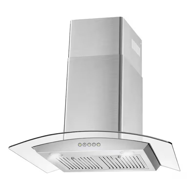 30 in. Stainless Steel Wall Mount Range Hood with LED Lighting O512