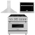36 In. Gas Range, Range Hood, Microwave Oven in Stainless Steel S1856