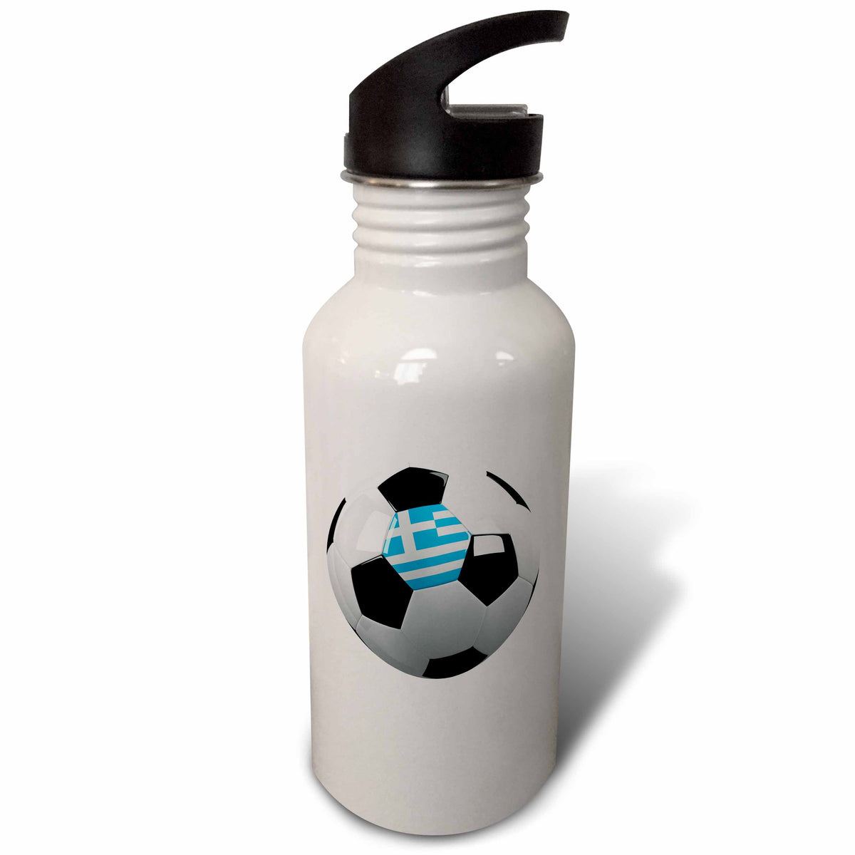 Greek Soccer Ball Sports Water Bottle 21 oz D250803