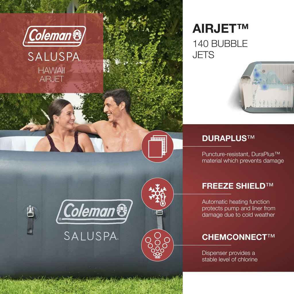 Blue 4-6 Person Inflatable Hot Tub Spa with Cover V854889