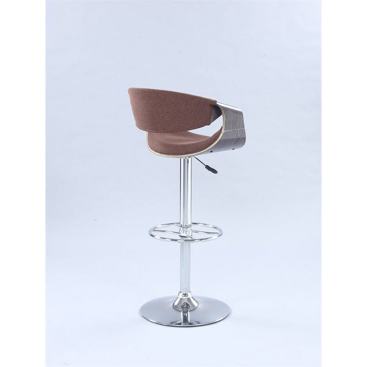 Bent Wood Saddle Seat Pneumatic-Adjustable Stool in Brown Q6188
