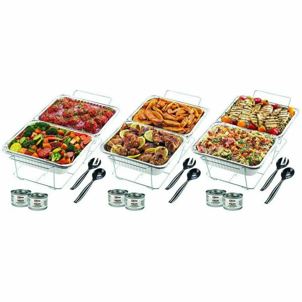 Disposable Aluminum Chafing Dish Buffet Set 24PC X874901