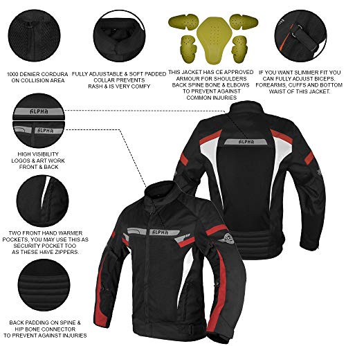 X-Large Red Motorcycle Jacket L1312