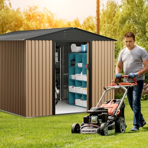 8 x 6 FT Metal Outdoor Storage Shed with Lock V64662