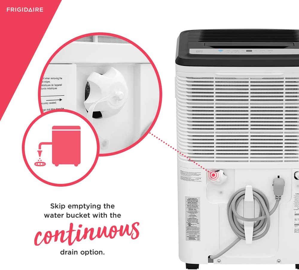 White 50 Pint Dehumidifier with Built In Pump H46201