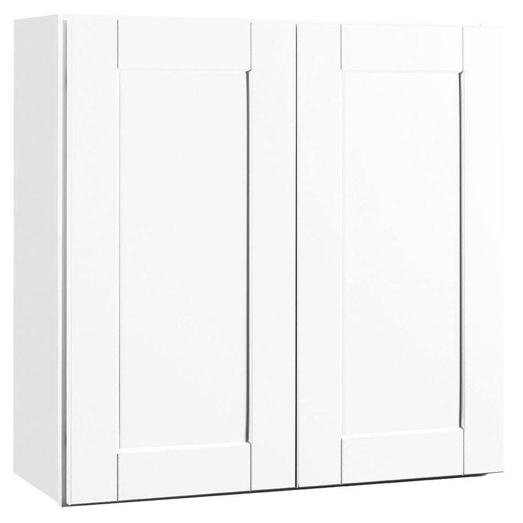 30x30x12 in. Shaker Wall Kitchen Cabinet in Satin White N3335