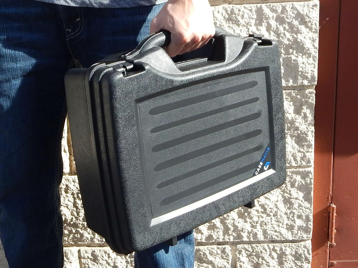 Hard Case Compatible with Shure Microphones with Customizable Foam for up to 6 Mics S209