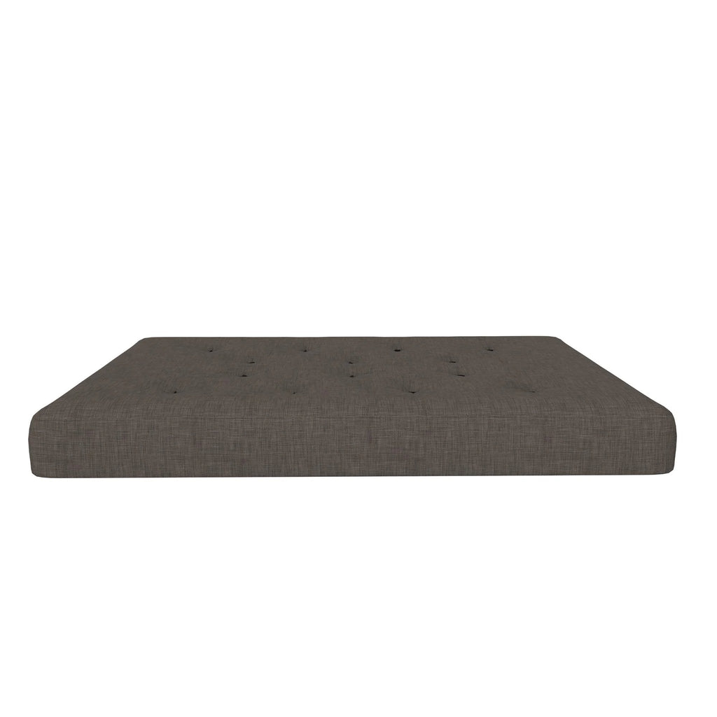 Full True Black Polyester Linen Futon Mattress Y7585