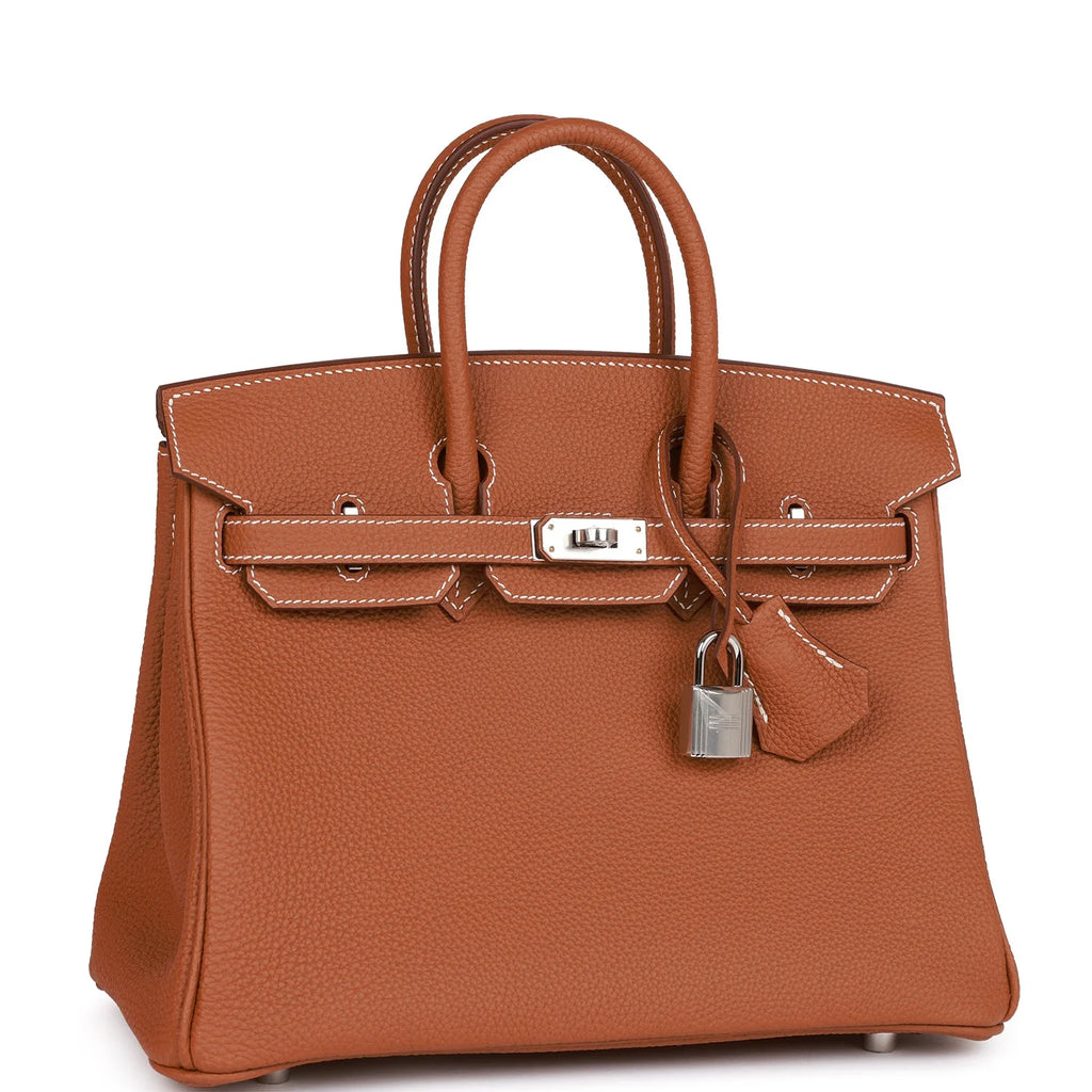 Gold Togo Palladium Hardware Handbag O217