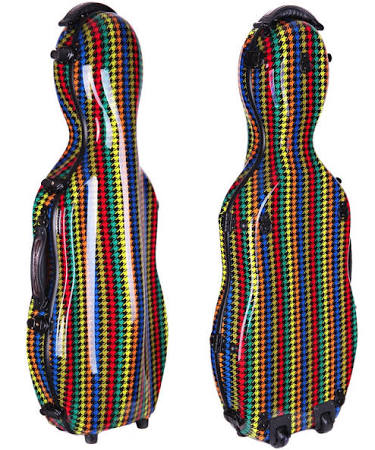 Blue Adjustable Viola Case with Wheels J7837