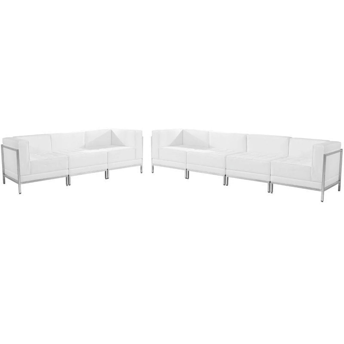 White 5 Piece Leather Sofa Set X530