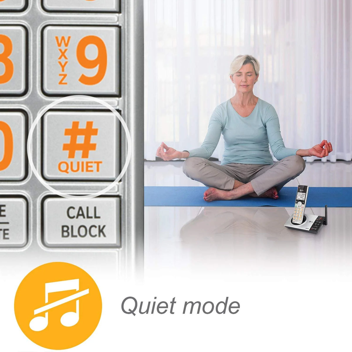 Silver/Black Cordless Phone with 4 Handsets R26235