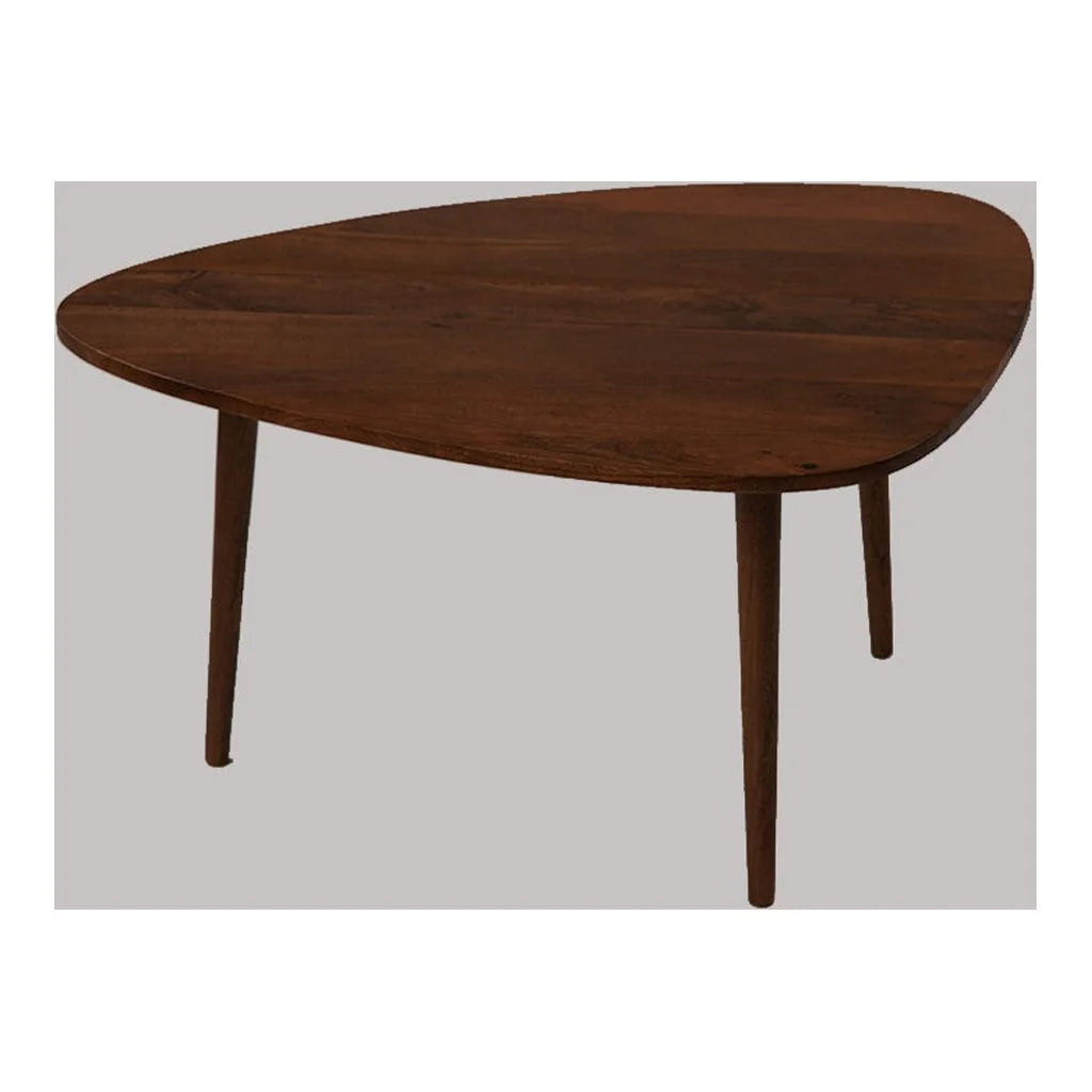 Handmade Light Walnut Drop Shaped Wood Coffee Table V234780