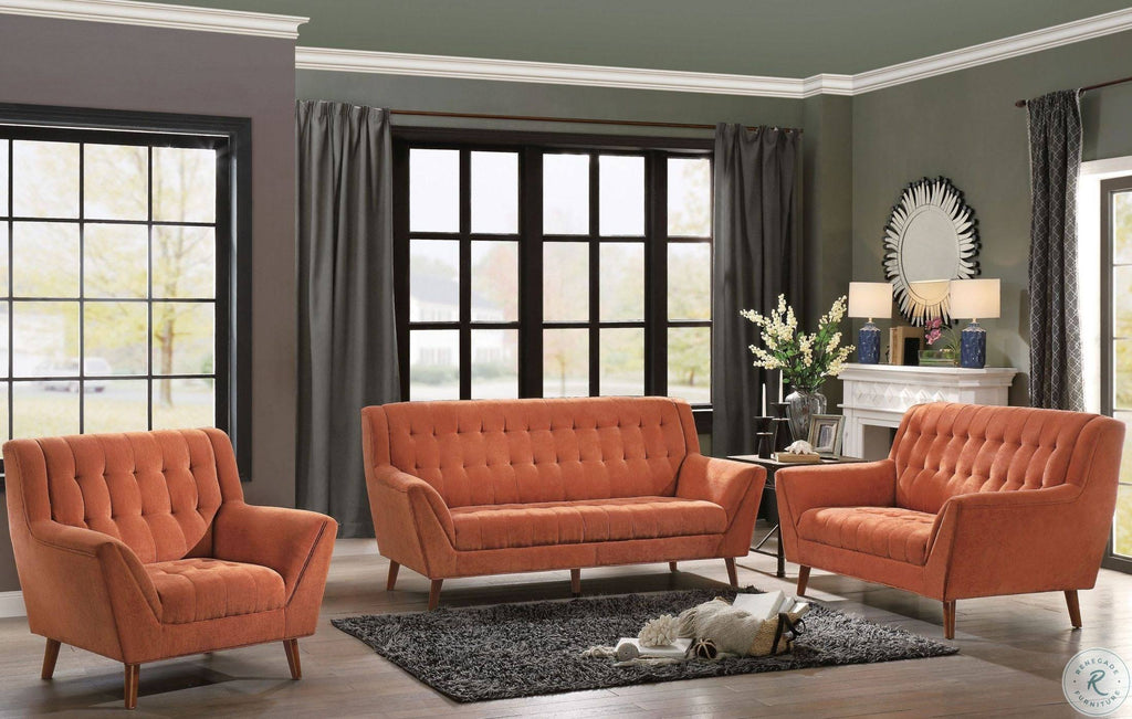 Orange Loveseat Q83248