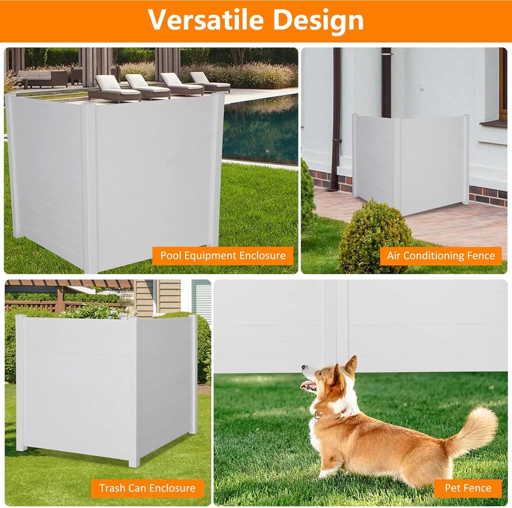 Vinyl Privacy Screen 48" W X 48" H 2 Panels N5294