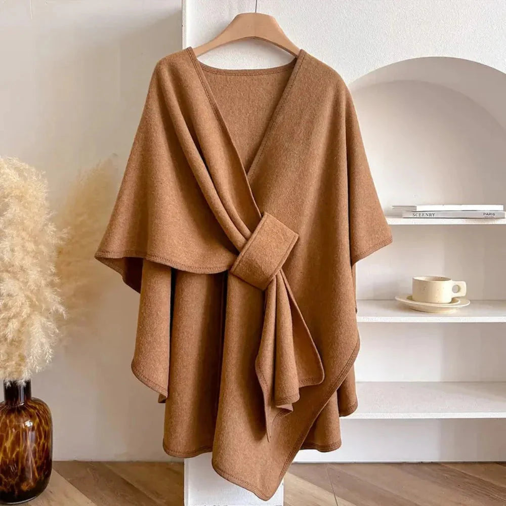 Solid Color Cape Shawl K36629