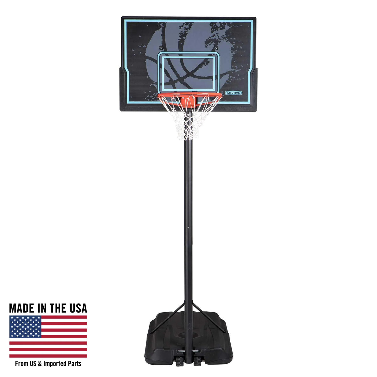 Adjustable Portable Basketball Hoop 44 inch HDPE Plastic H8876