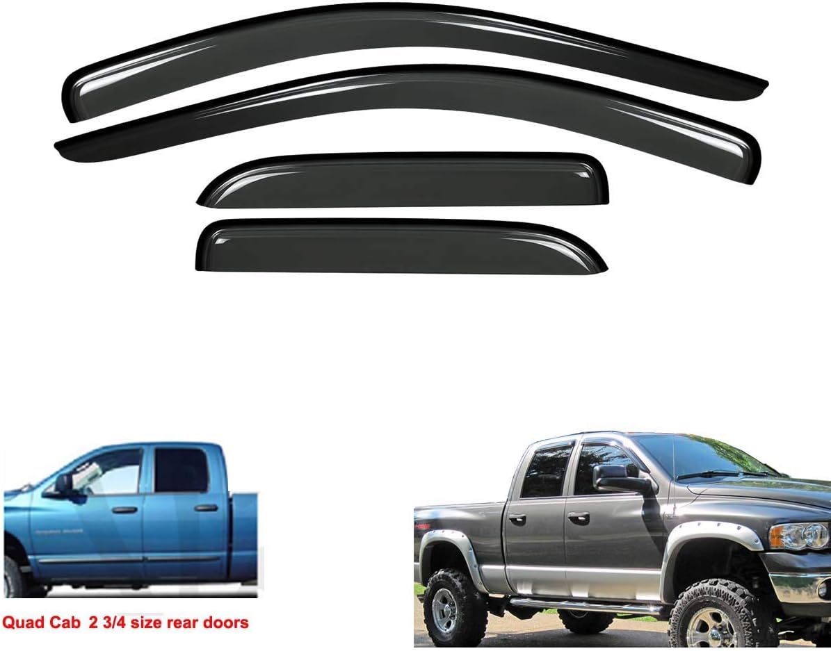 Smoke Window Visors for Quad Cab S510467