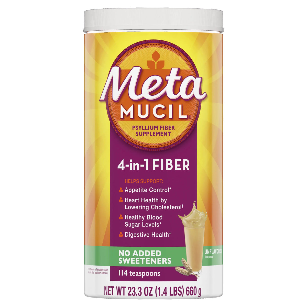 23.3 Ounce Psyllium Fiber Powder, No Sugar, Unflavored P6639