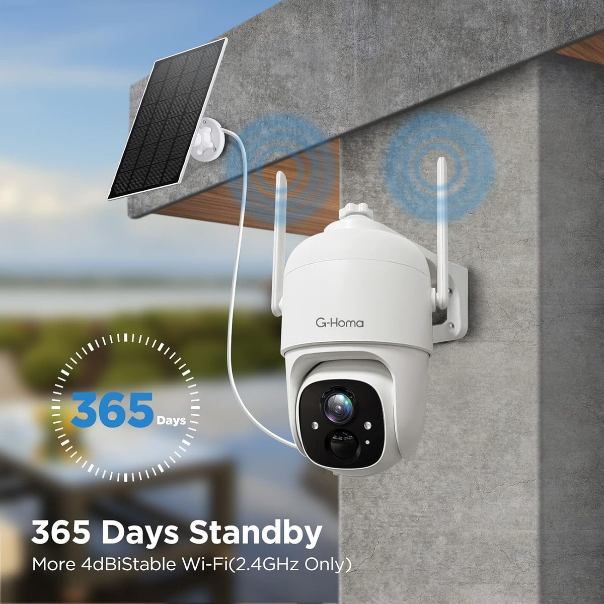 Solar Powered Wireless 360° PTZ Security Camera G453