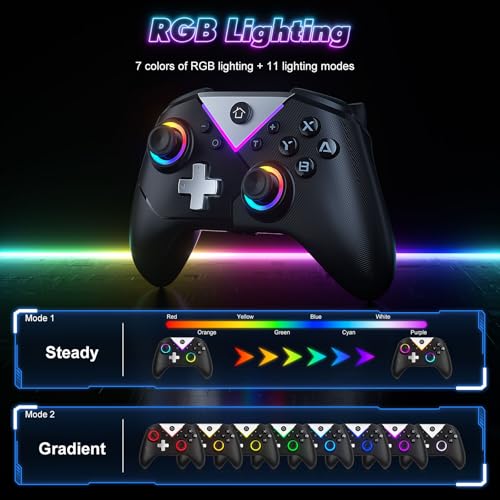 RGB Wireless Controller for Nintendo Switch and PC Y81685