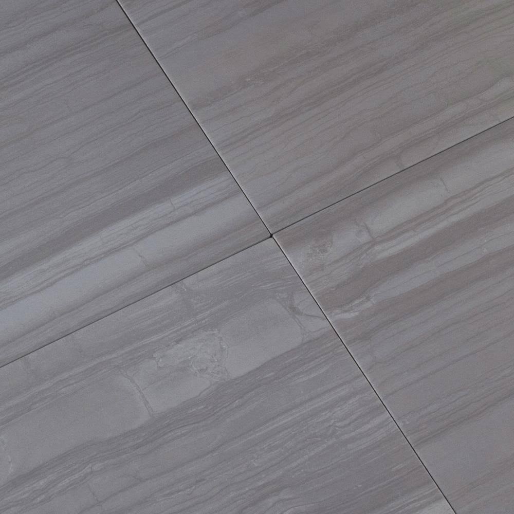 Gray 12 in. x 24 in. Matte Porcelain Floor and Wall Tile I96046