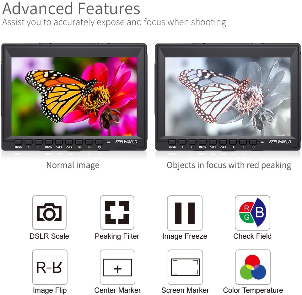 7 Inch 1280x800 IPS Field Monitor with Sunshade Q15885