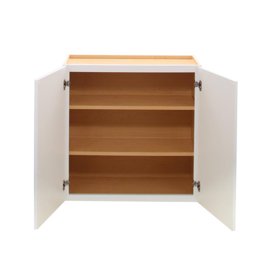 30x30x12 in. Shaker Wall Kitchen Cabinet in Satin White N3335