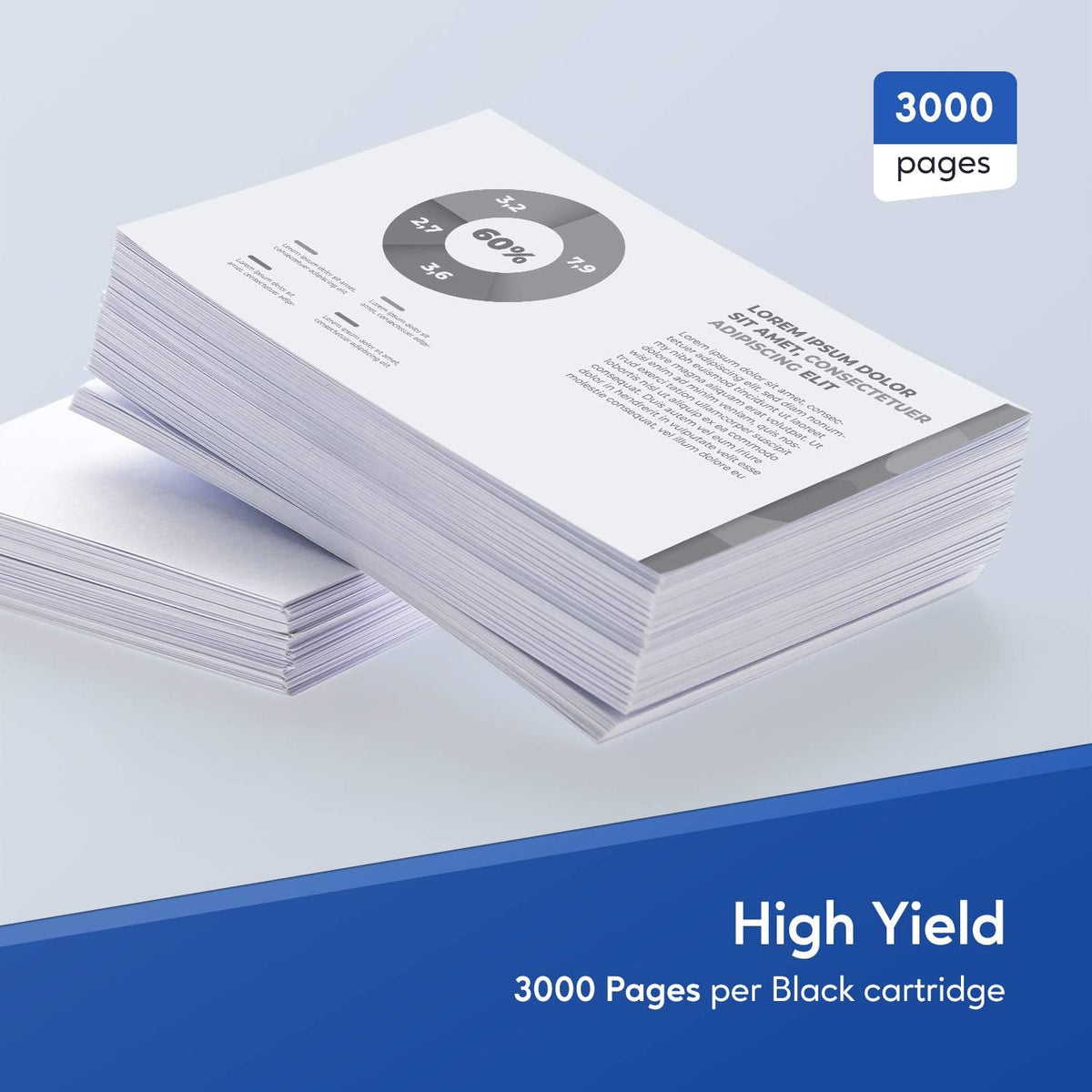 Compatible Toner Cartridge Replacement High Yield Black 4-Pack J390
