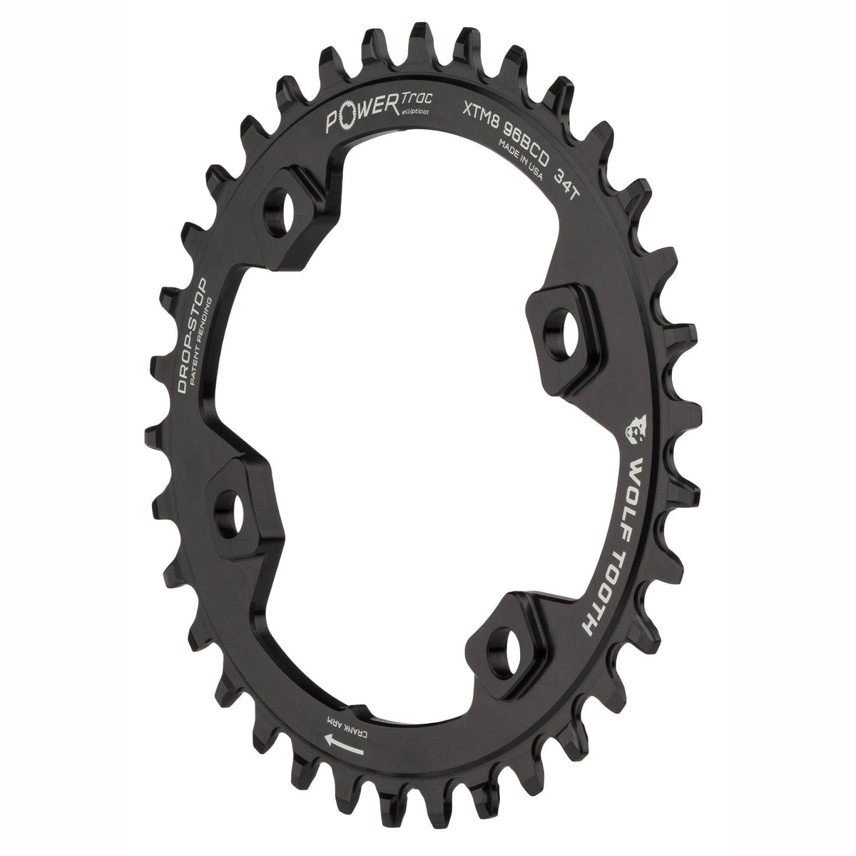 Elliptical Chainring 30T x 96 Asymmetrical BCD Black H829415