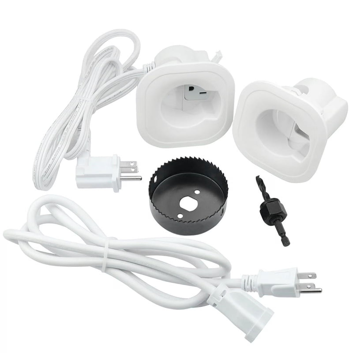 White Plastic In-Wall Cable Management Kit P89766