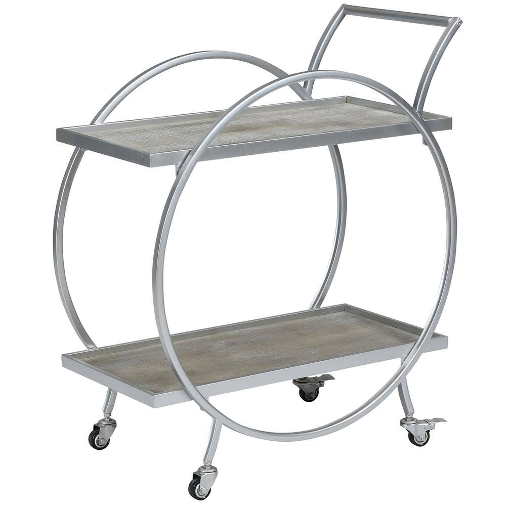 Silver and Gray Bar Cart D6117