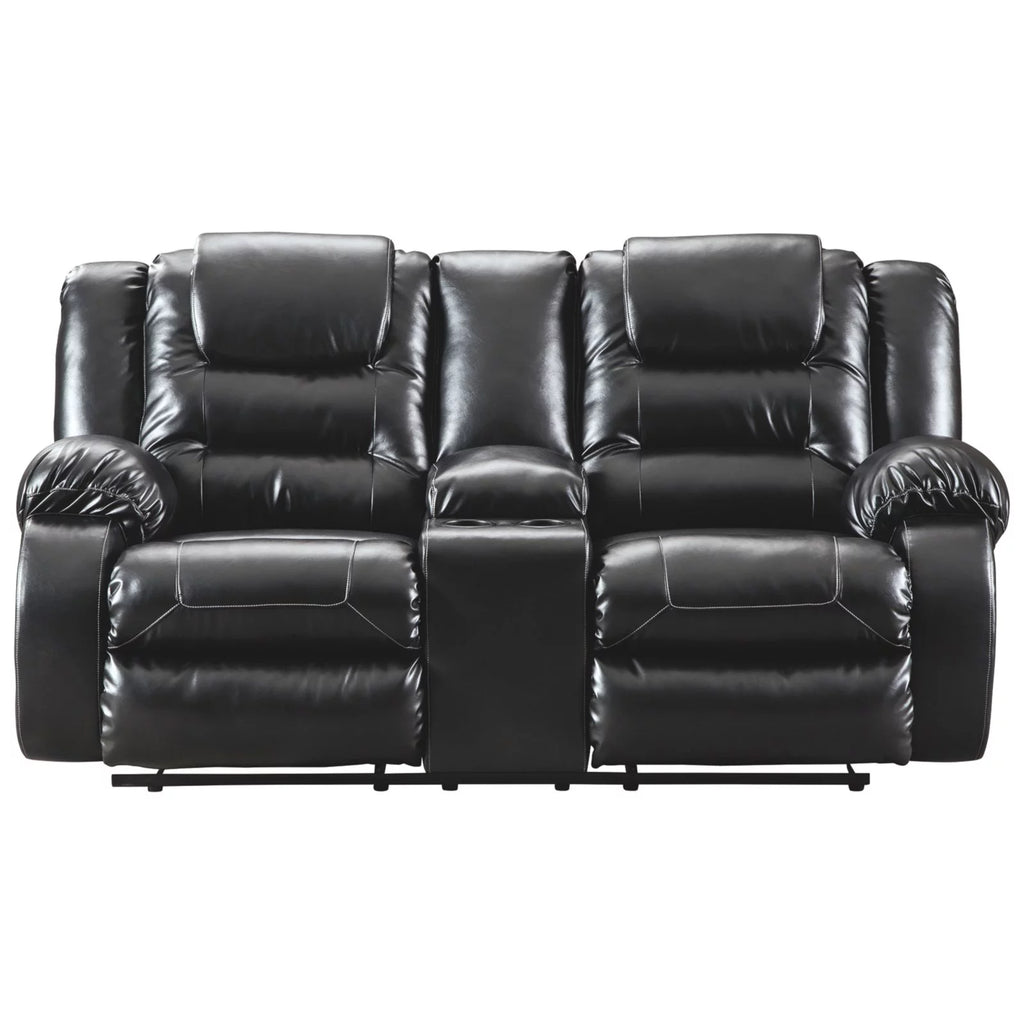 Chocolate Reclining Loveseat with Console M56542