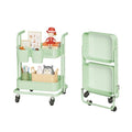Pastel Green 2 Tier Metal Rolling Cart R79547