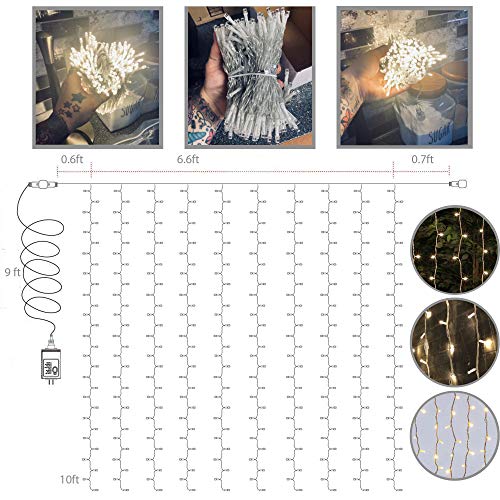 300 LED Curtain String Light, Warm White C850728