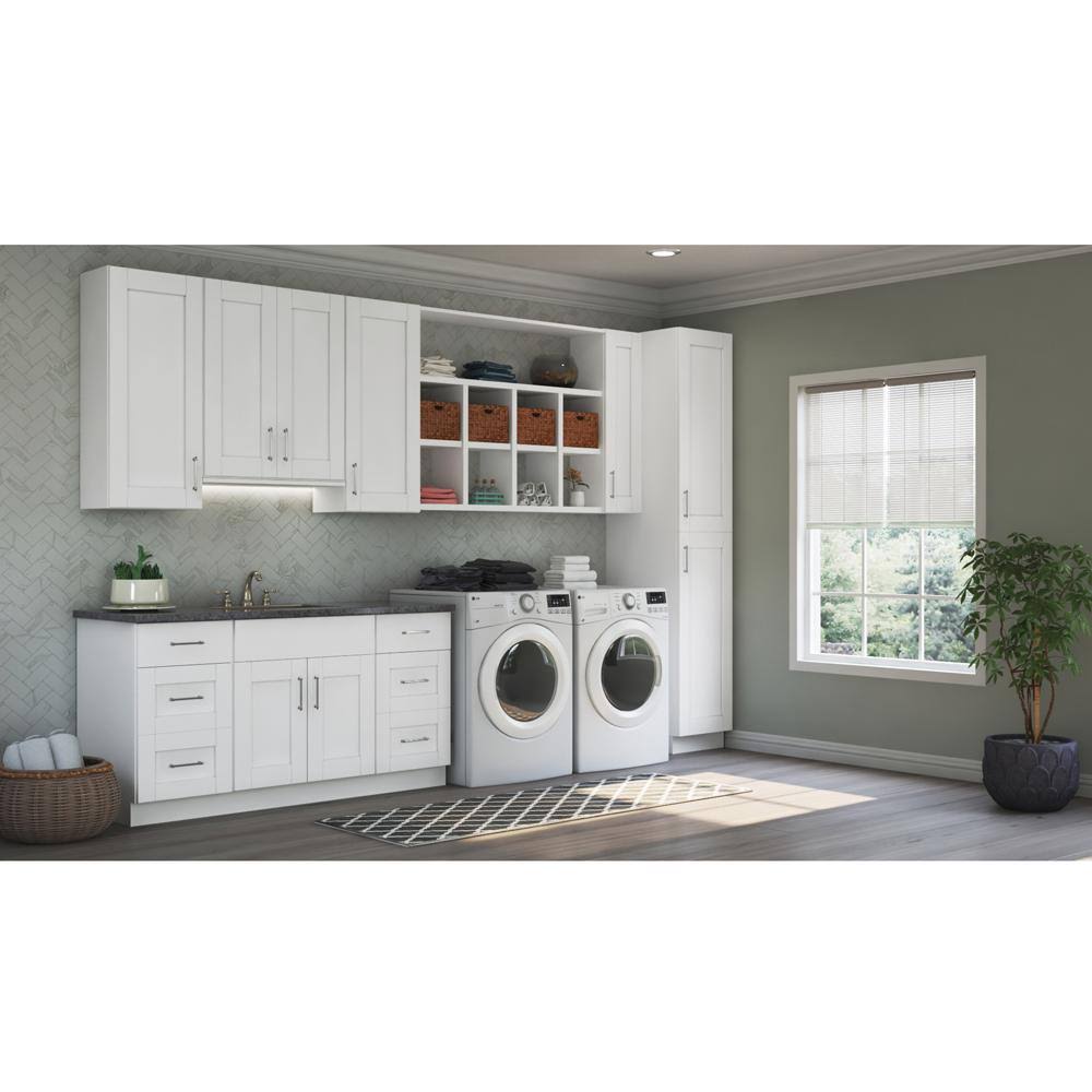 30x30x12 in. Shaker Wall Kitchen Cabinet in Satin White N3335