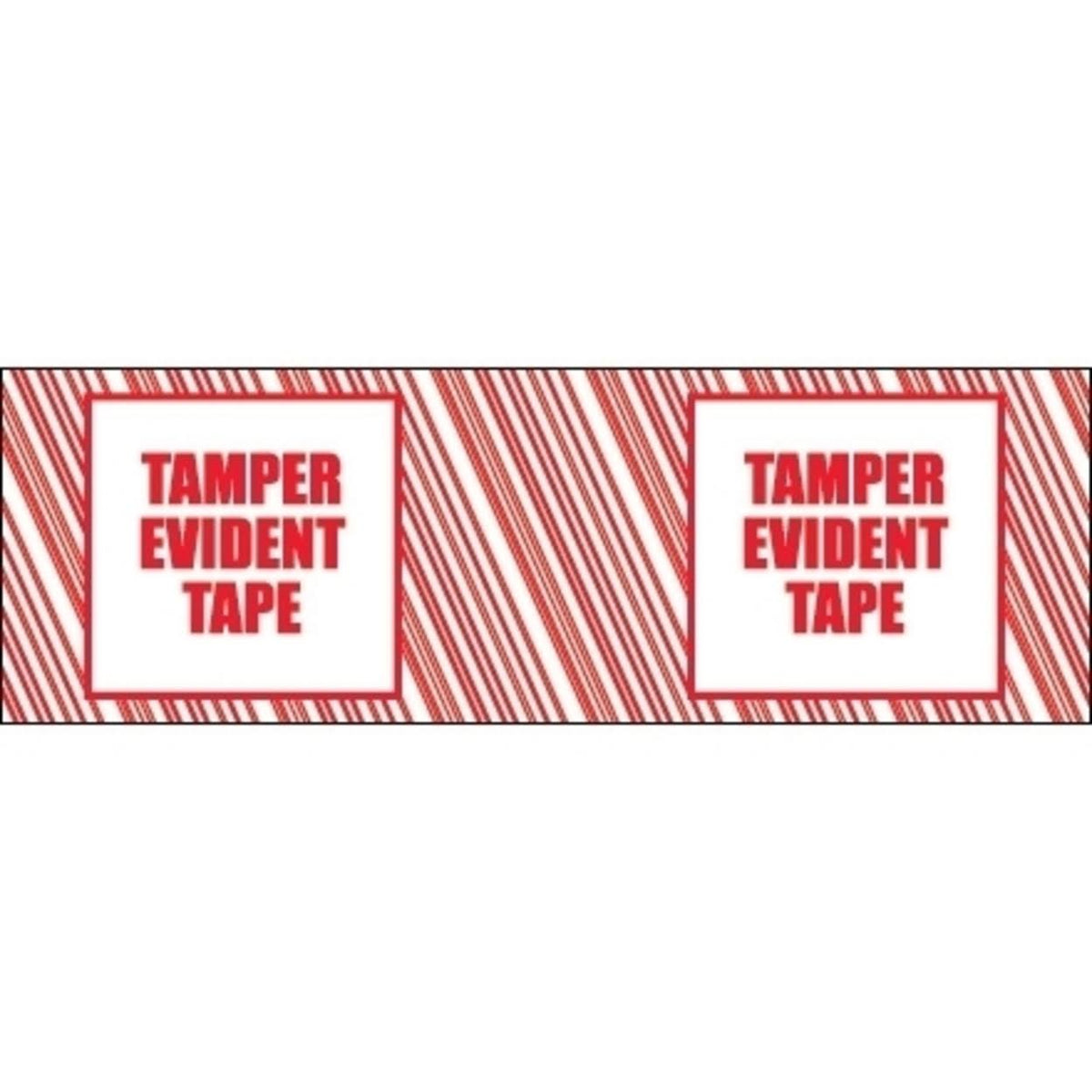 Security Tape, 3x22 x 110 yds, Red/White, 24/Case S3670